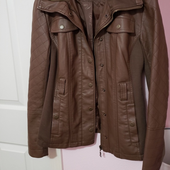GUESS Leather Jacket - Picture 2 of 5